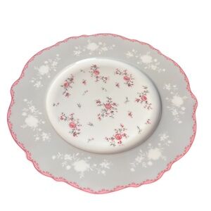 Fanquare 8" Porcelain Dessert Plate Pink Roses Set If Four New In The Box